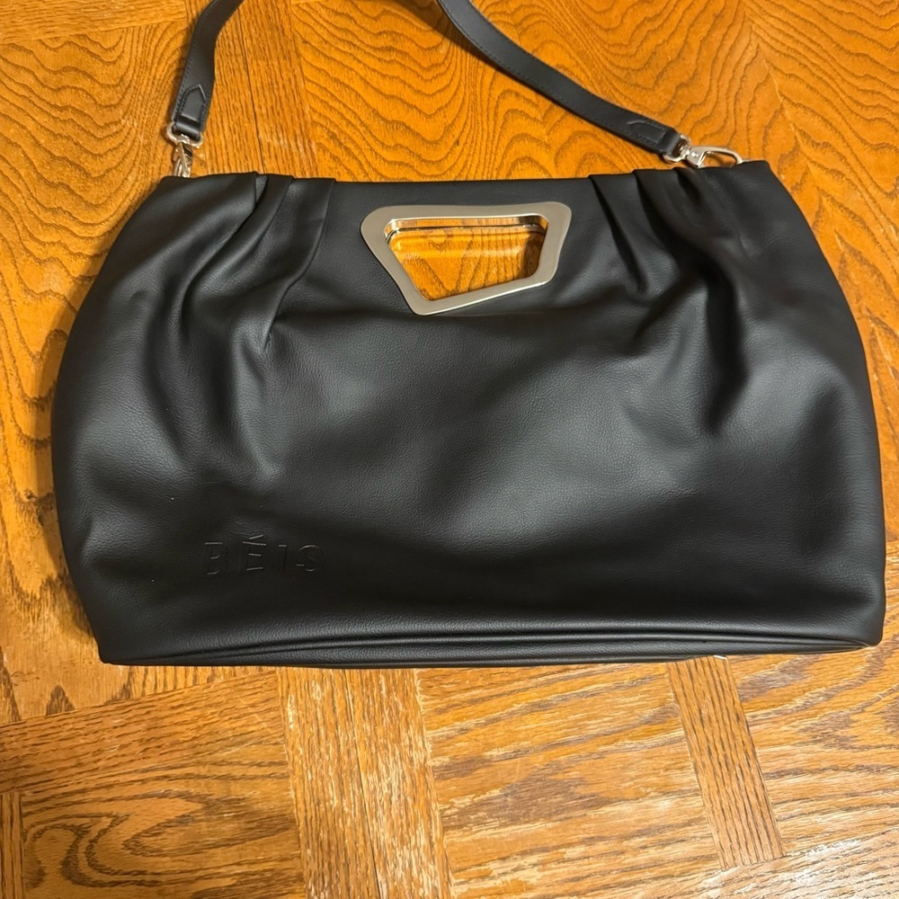 BEIS Limited Edition 3 Year Anniversary Cactus Leather Tote in Black - Picture 6 of 16